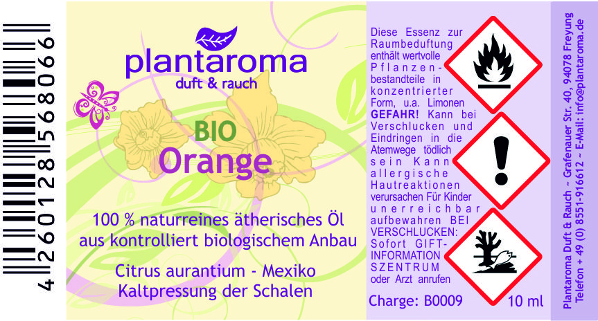 Orange BIO, 100 % naturreines ätherisches Öl