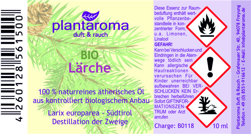 Lärche BIO, 100 % naturreines ätherisches Öl