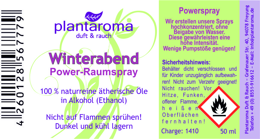 Winterabend, Power-Raumspray