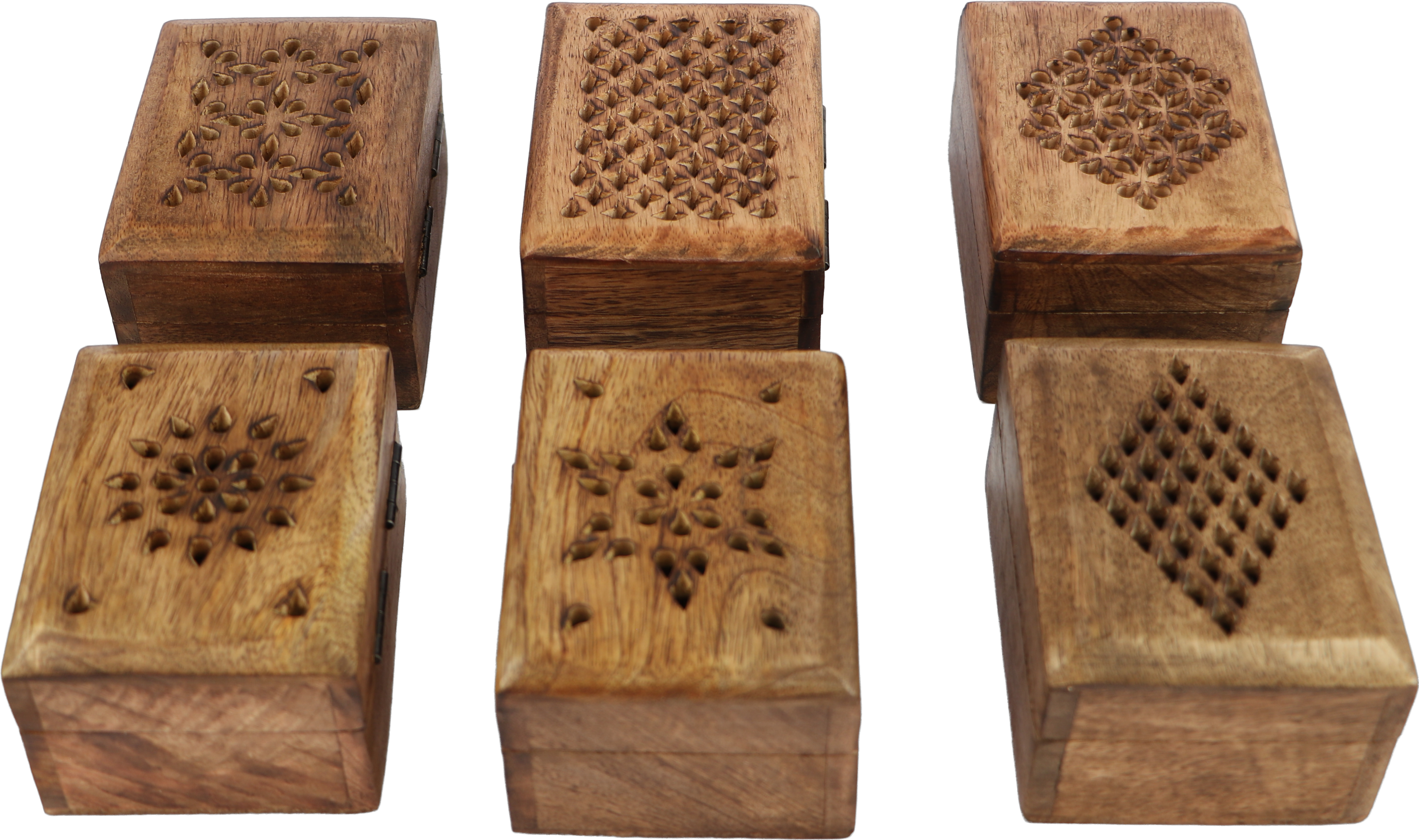 Schmuck- & Duftboxen Nikara, 6er-Set - Holz