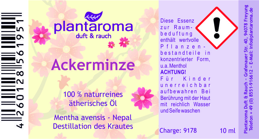 Ackerminze, 100 % naturreines ätherisches Öl