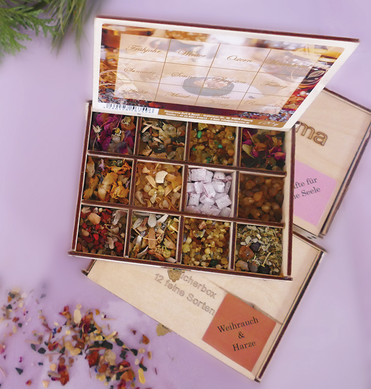 Räucherbox, 100 % naturreine Räucherwaren