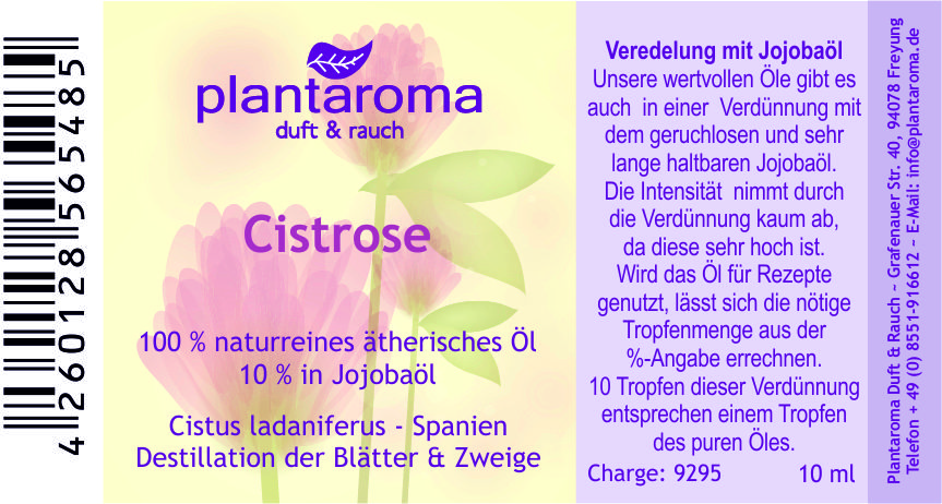 Cistrose in 100 % naturreinem Jojoba