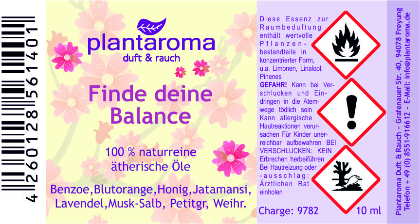 Finde deine Balance, 100 % naturreine ätherische Öle