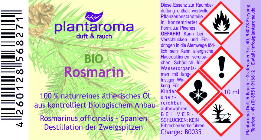Rosmarin BIO, 100 % naturreines ätherisches Öl