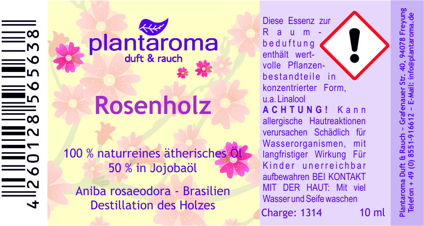 Rosenholz in 100 % naturreinem Jojobaöl