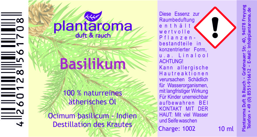 Basilikum, 100 % naturreines ätherisches Öl