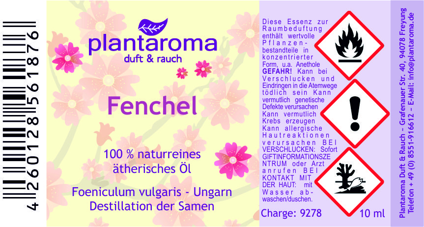 Fenchel, 100 % naturreines ätherisches Öl