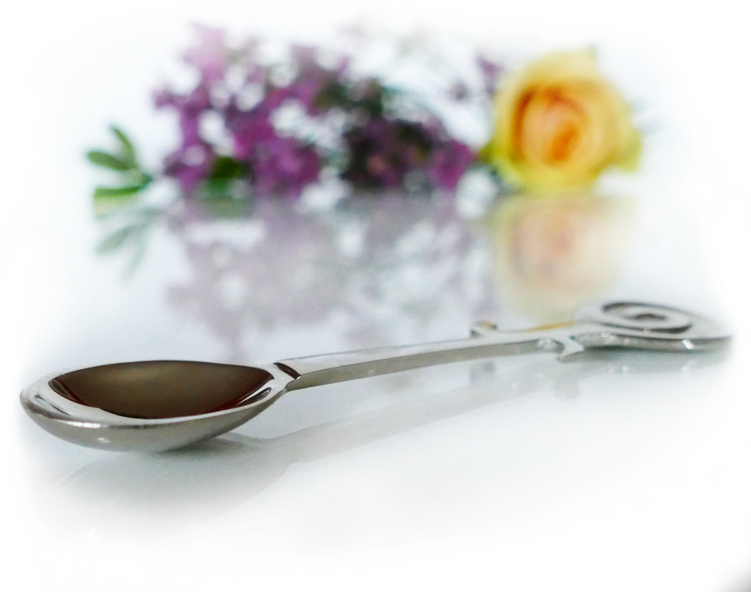 Räucherlöffel Spirale - Messing vernickelt