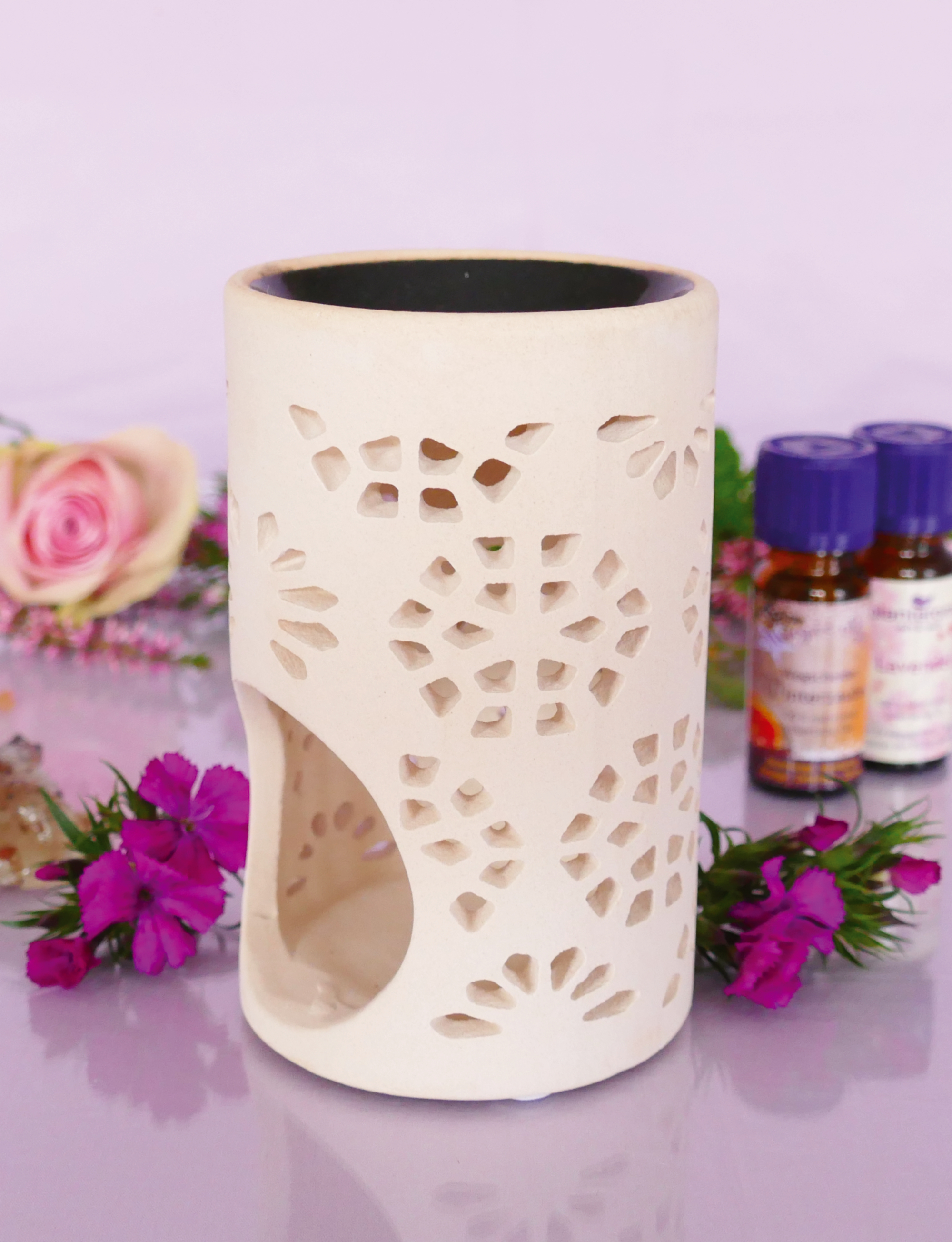 Duftlampe London, Keramik, weiß