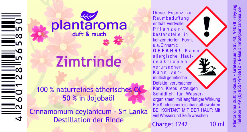 Zimtrinde in 100 % naturreinem Jojobaöl