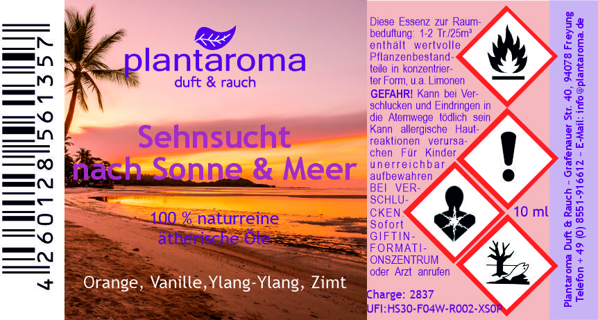 Sehnsucht nach Sonne und Meer, 100 % naturreine ätherische Öle