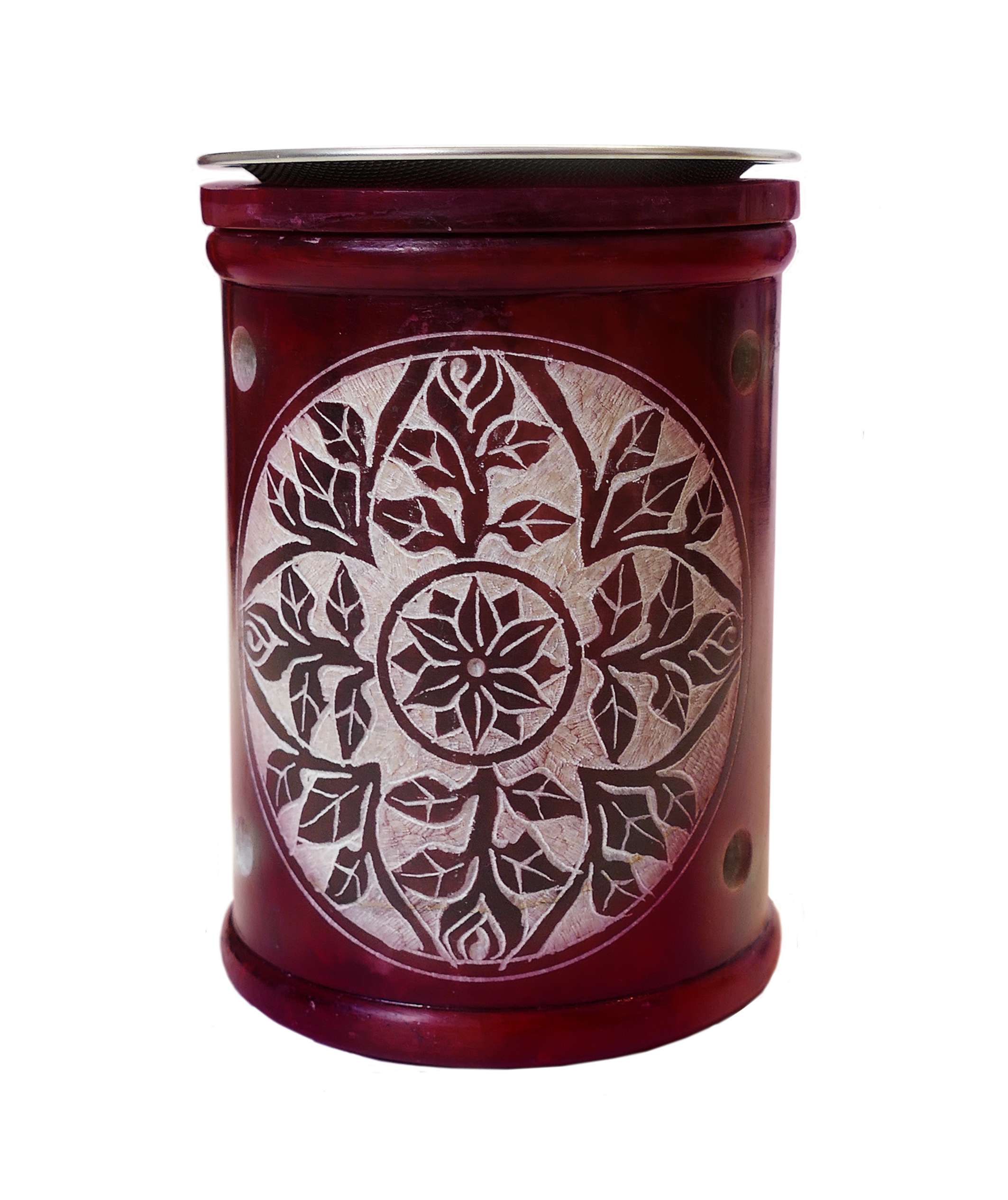 Mandala, Kombigefäß weinrot