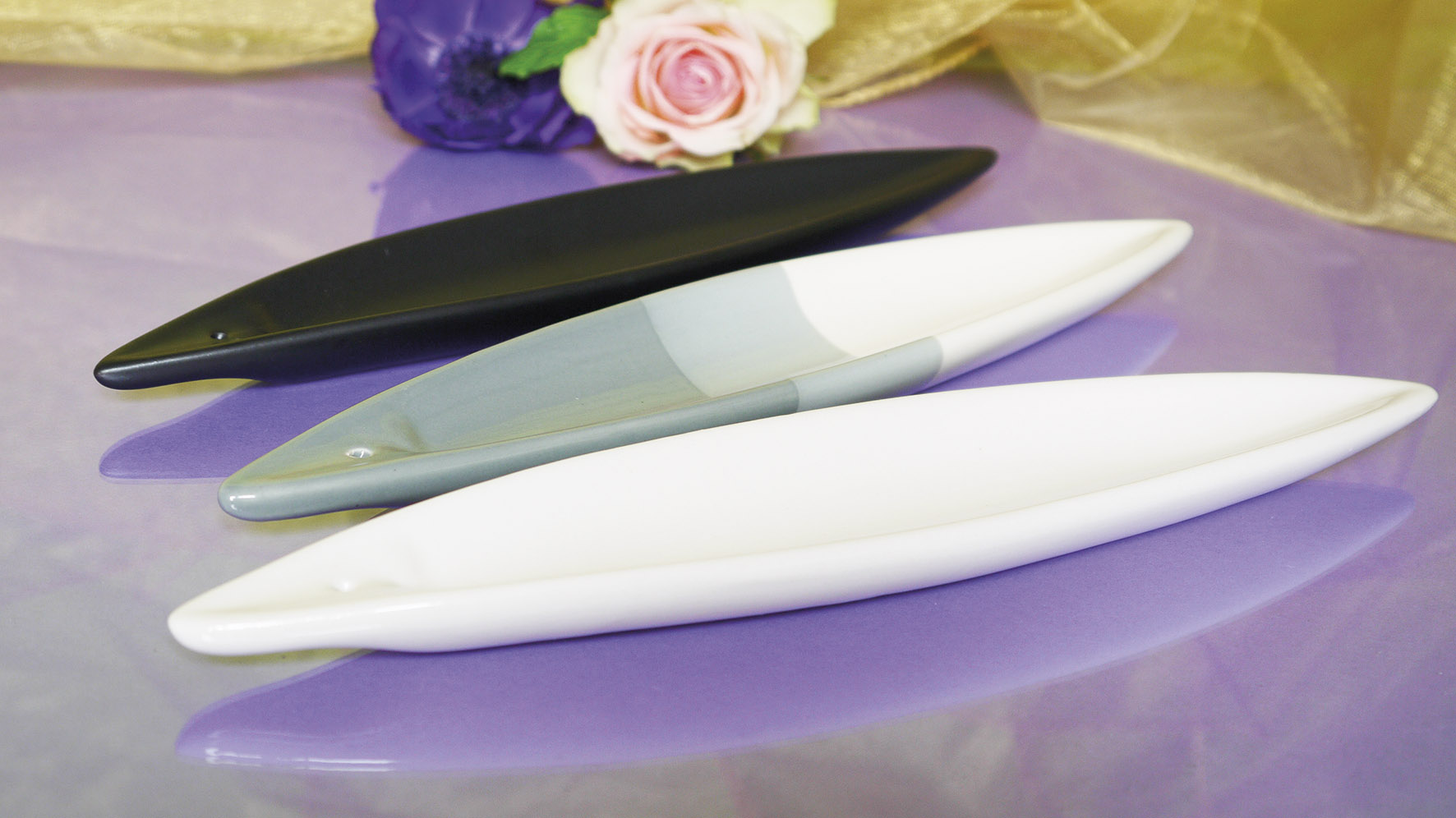 Stäbchenhalter Kanu, Keramik