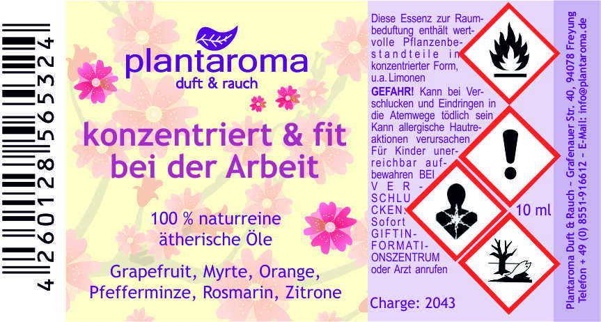 Konzentriert & Fit bei der Arbeit, Lieblingsdüfte