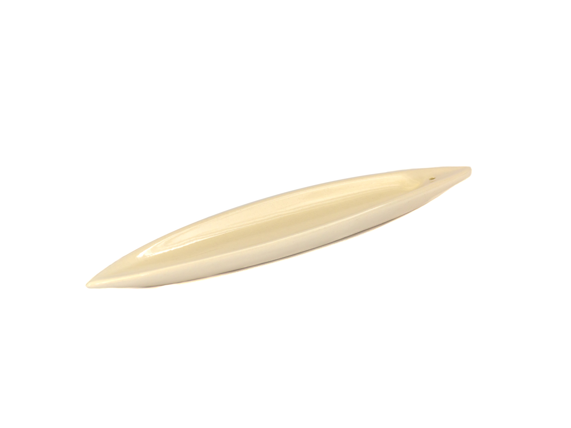 Stäbchenhalter Kanu, weiß, Keramik