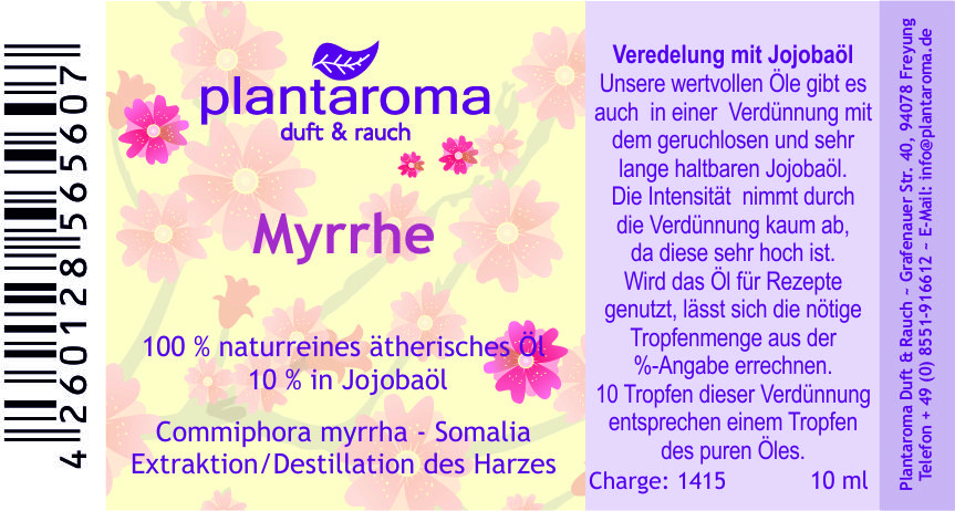 Myrrhe in 100 % naturreinem Jojobaöl