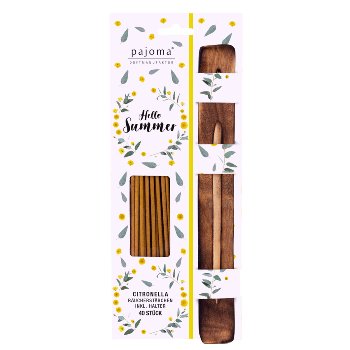 Räucherstäbchen Citronella mit Holzhalter