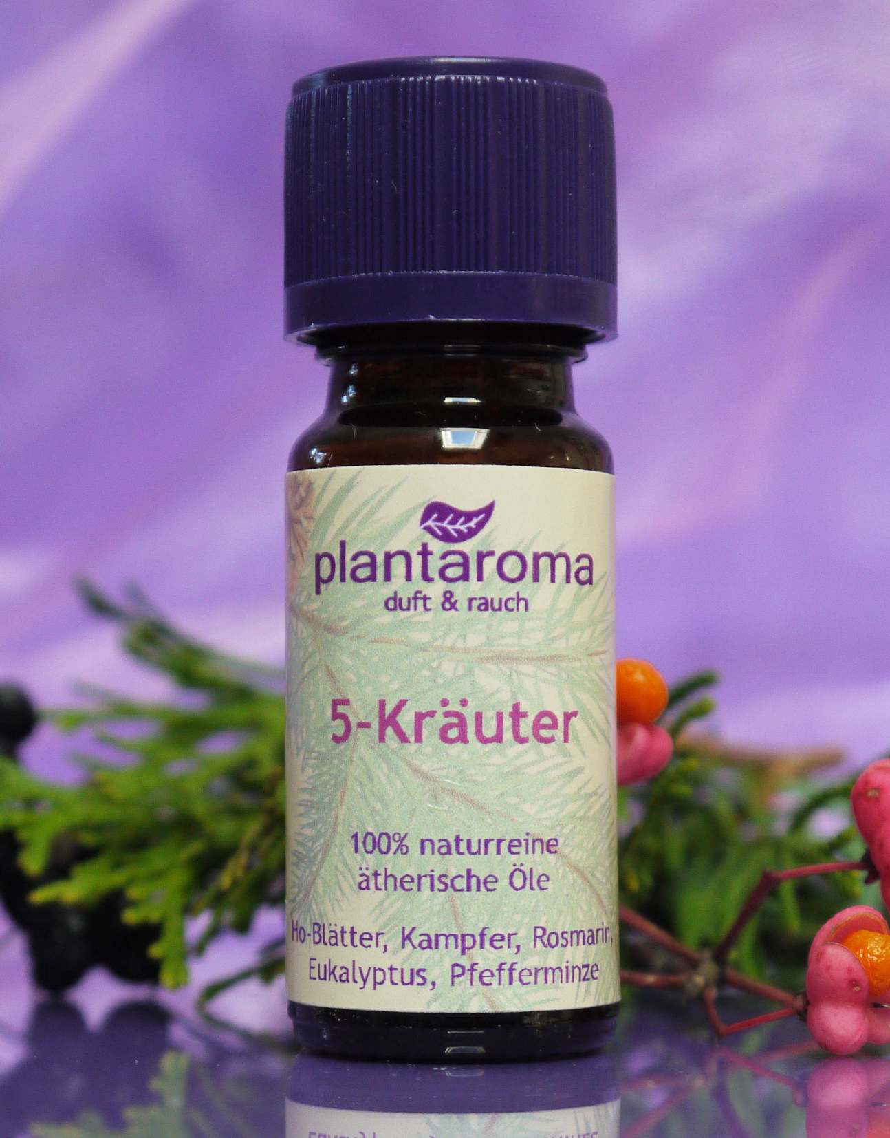 5-Kräuter-Öl, Saunaduft, 100 % naturreine ätherische Öle