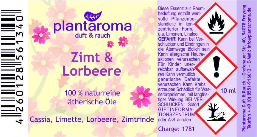 Zimt & Lorbeere, 100 % naturreine ätherische Öle