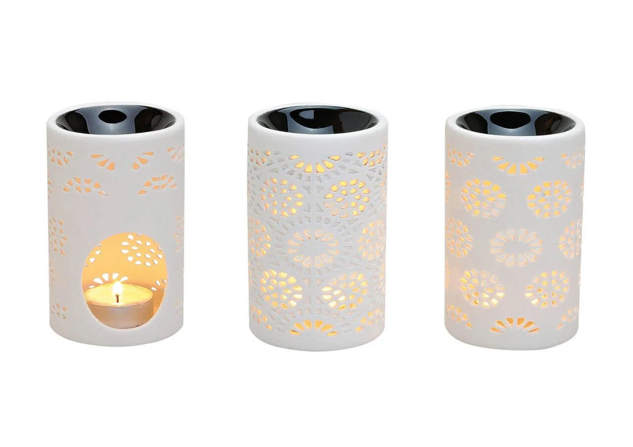 Duftlampe London, Keramik, weiß