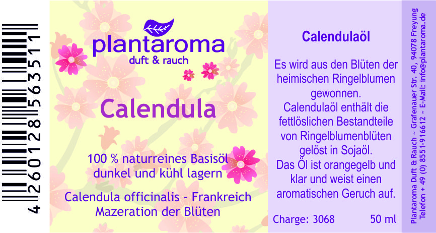 Calendula, 100 % naturreines Basisöl, Ringelblume