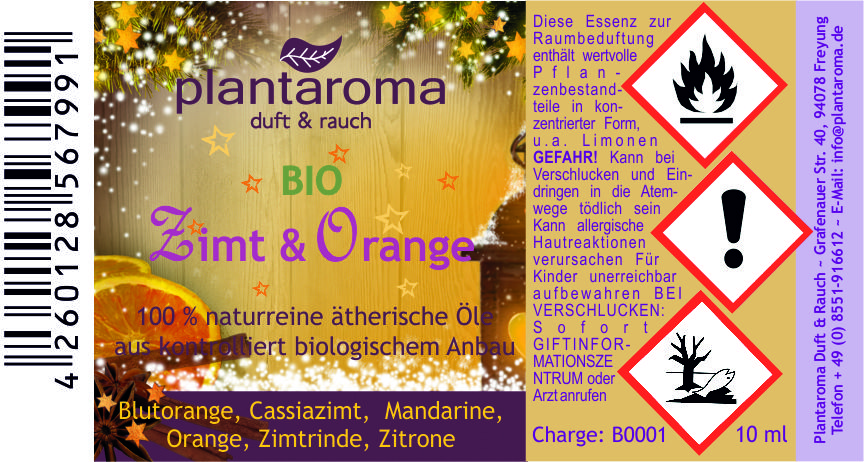 Zimt & Orange, BIO, Lieblingsdüfte